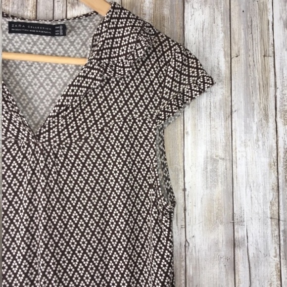 Zara Brown Diamond Blouse - Picture 2 of 4